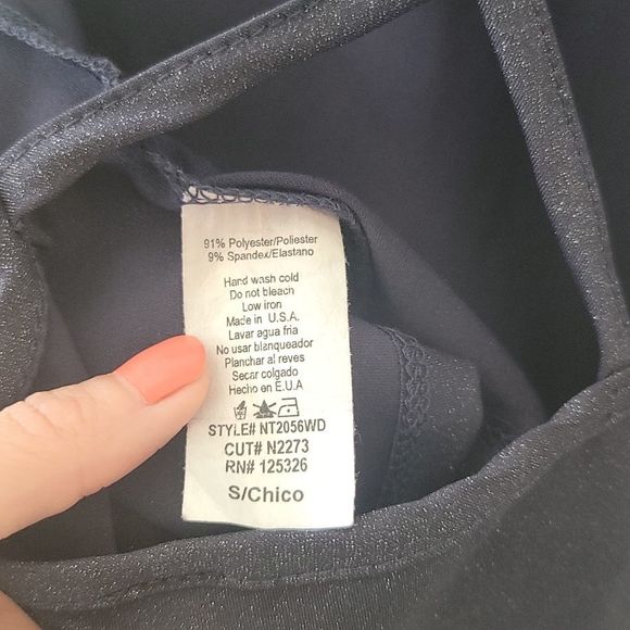 Windsor High Neck Crop Top - Blue Glitter S - Picture 7 of 8